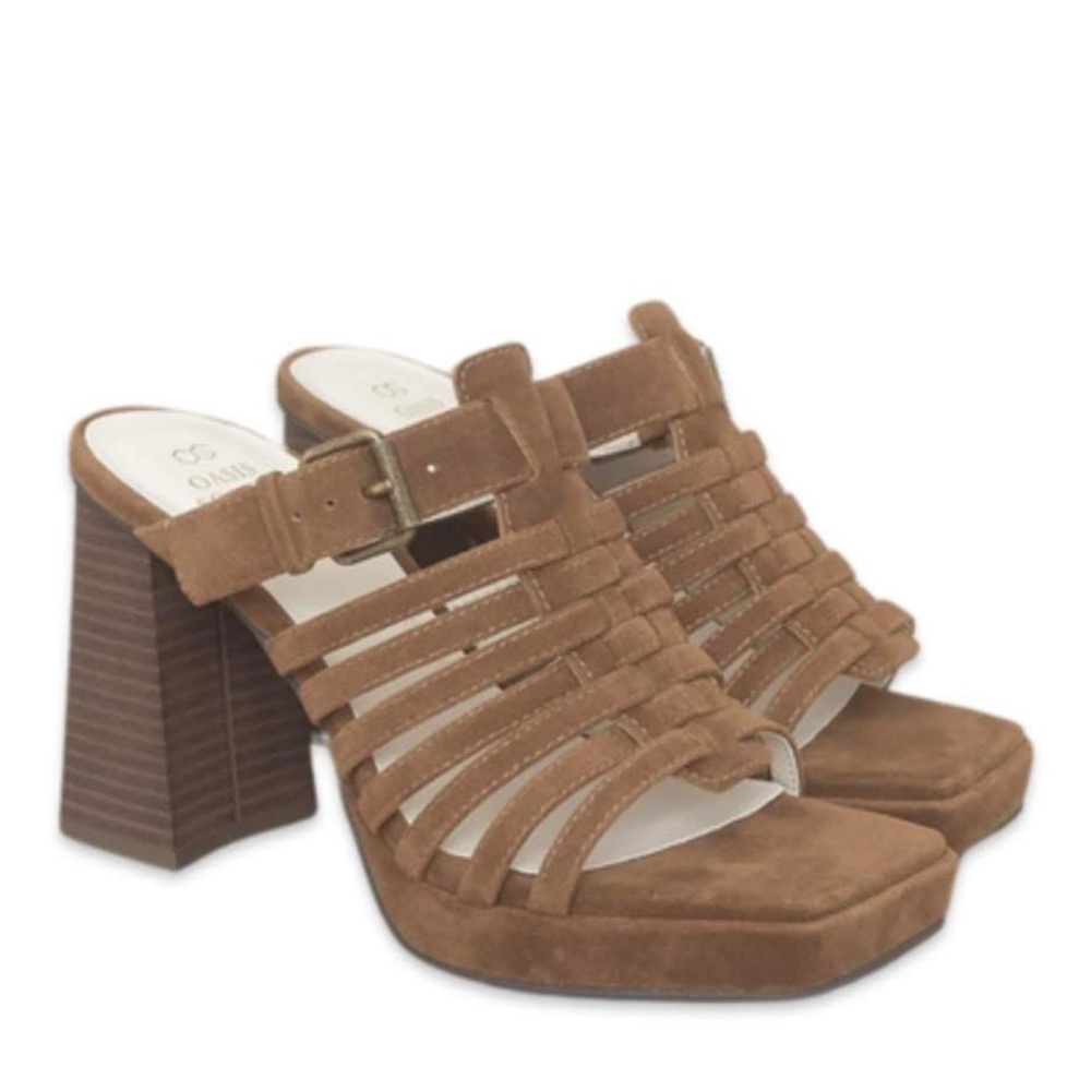 Brown Strappy Heeled Sandals